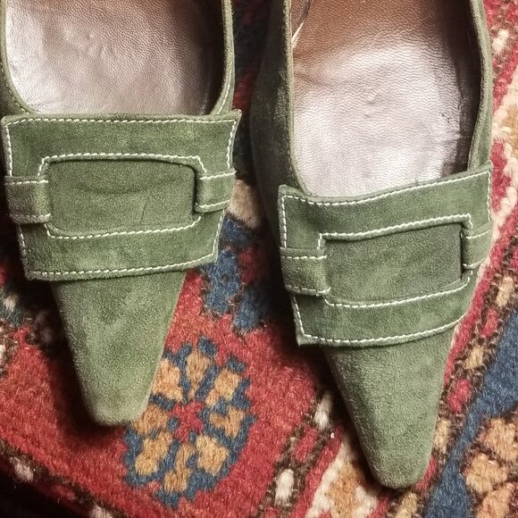 LK BENNETT green suede shoes 39 / 8 1/2 - Picture 6 of 6
